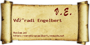 Váradi Engelbert névjegykártya